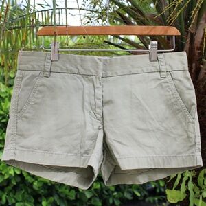 J. Crew Cotton Women's Sage Green Chino Shorts Size 6
